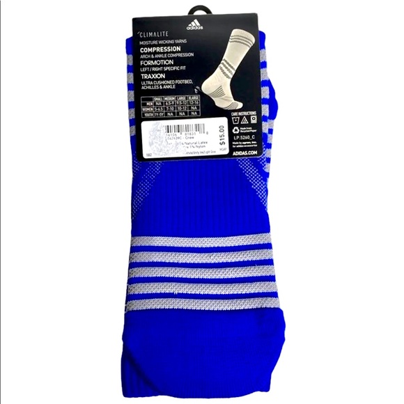 NWT Men’s Adidas Speed Mesh Crew Football Socks - Picture 8 of 12